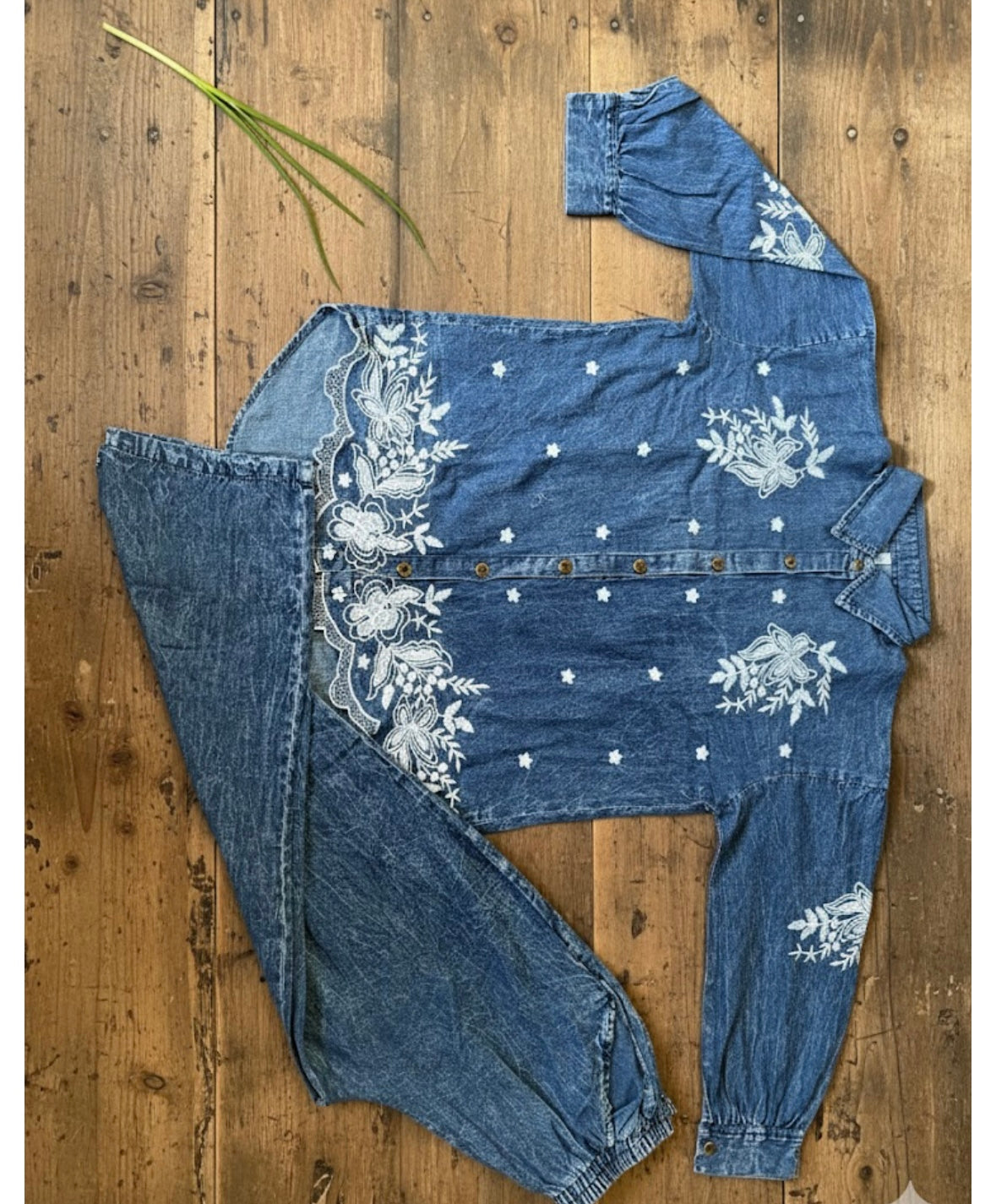 Denim Embroidered Co-Ord Set